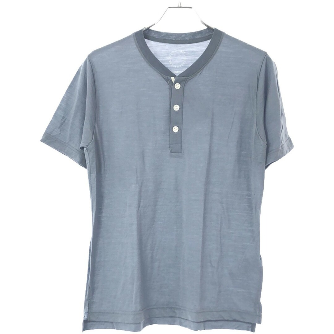 山と道 Merino Light Henley メリノウールヘンリーネックTシャツ  ブルー S メンズのトップス(Tシャツ/カットソー(半袖/袖なし))の商品写真