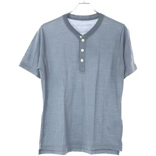 山と道 Merino Light Henley メリノウールヘンリーネックTシャツ  ブルー S(Tシャツ/カットソー(半袖/袖なし))