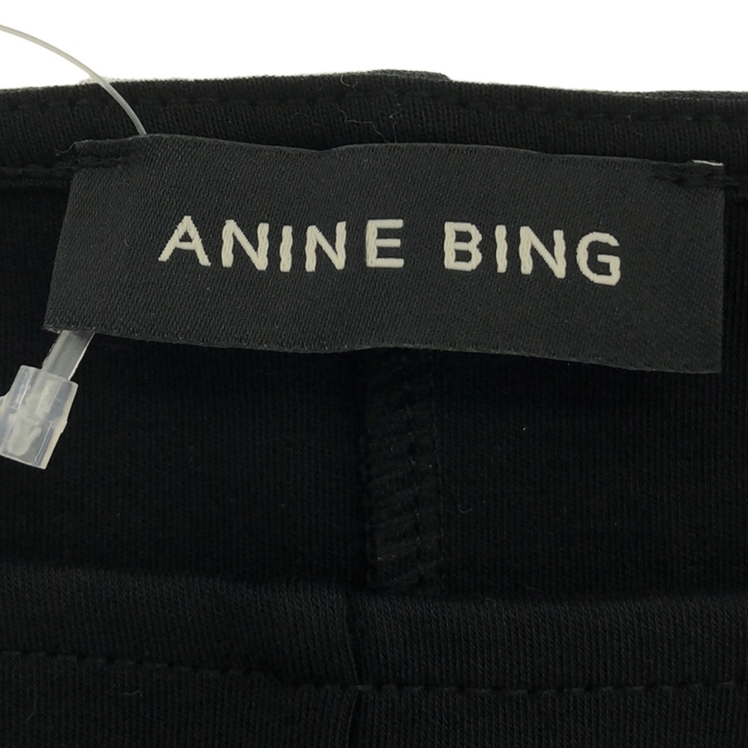 ANINE BING アニン ビン top vea ワイドネックストレッチカットソー  ブラック XS レディースのトップス(Tシャツ(長袖/七分))の商品写真