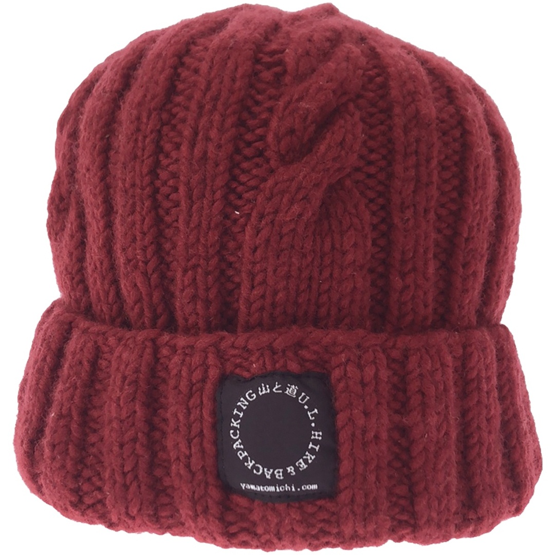 山と道 Merino Knit Cap メリノウールニットキャップ  レッド メンズの帽子(ニット帽/ビーニー)の商品写真