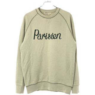 メゾンキツネ(MAISON KITSUNE')のMAISON KITSUNE メゾンキツネ 19AW ベルベットプリントスウェットトレーナー DM00312KM0002 カーキベージュ系 L(スウェット)