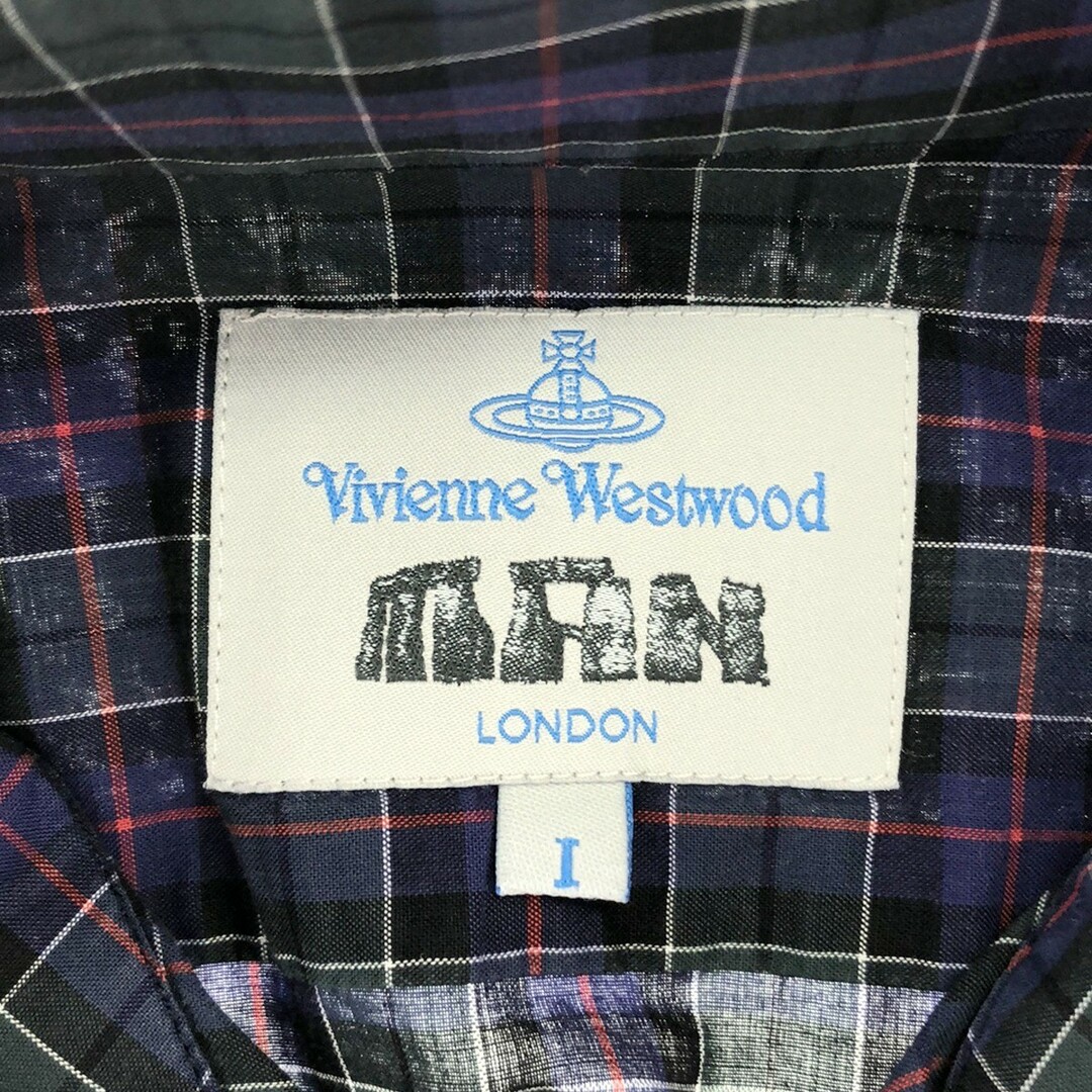 Vivienne Westwood(ヴィヴィアンウエストウッド)のVivienne Westwood MAN ヴィヴィアンウエストウッド マン 2004AW チェックシャツ  グリーン×パープル 1 メンズのトップス(シャツ)の商品写真