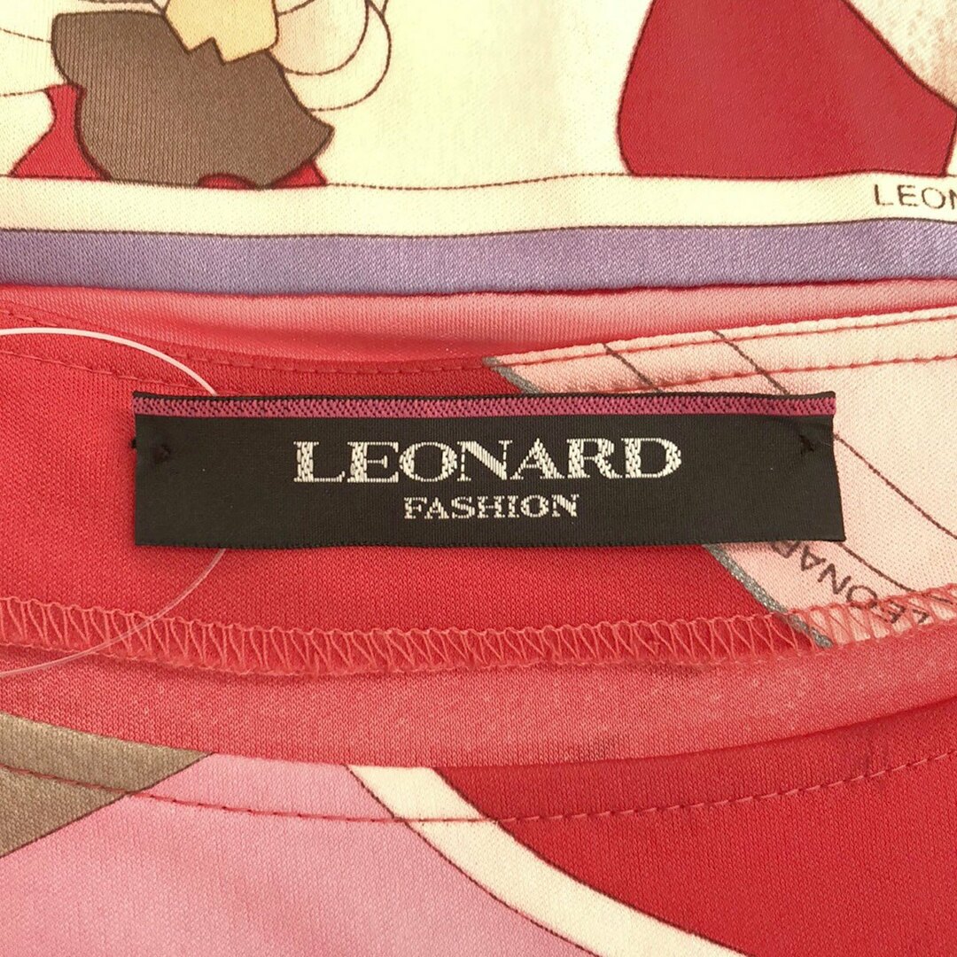 LEONARD(レオナール)のLEONARD レオナール 胡蝶蘭カンカンワンピース 0340242 レッド×ピンク 3 レディースのワンピース(ロングワンピース/マキシワンピース)の商品写真