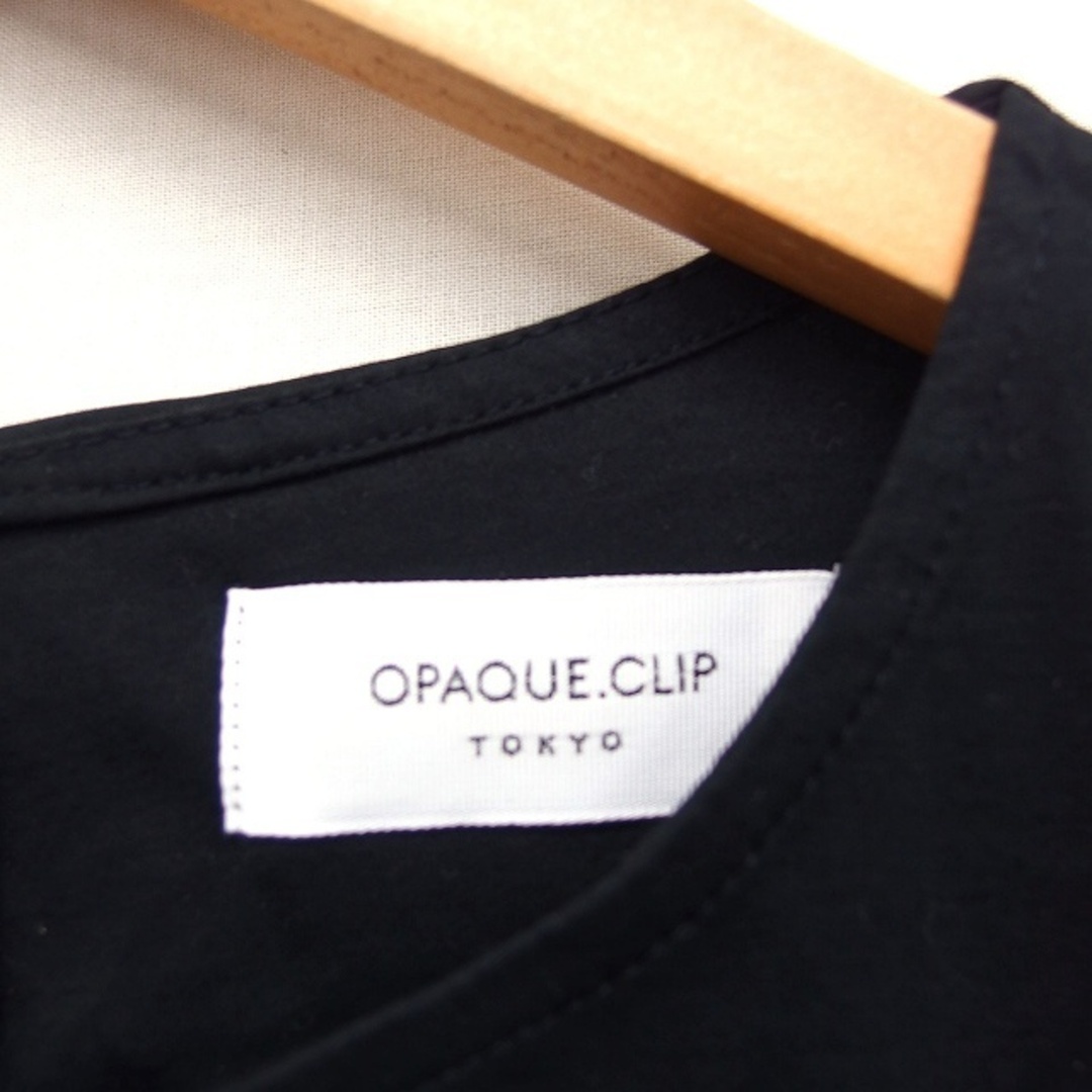 OPAQUE.CLIP(オペークドットクリップ)のオペークドットクリップ OPAQUE.CLIP タックスリーブ カットソー 黒 レディースのトップス(その他)の商品写真