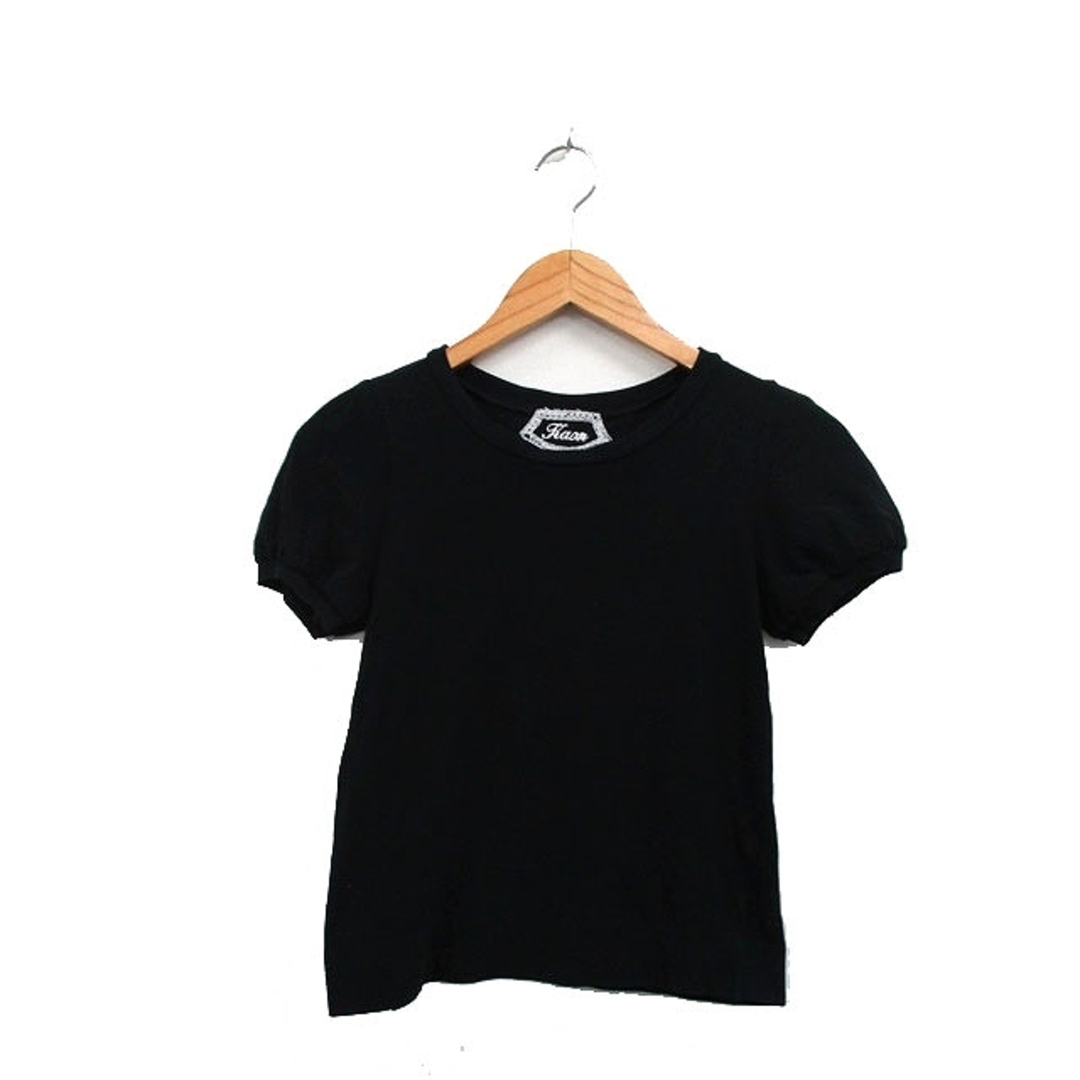 Kaon(カオン)のカオン Kaon カットソー Tシャツ 半袖 コットン シンプル S ブラック レディースのトップス(カットソー(半袖/袖なし))の商品写真