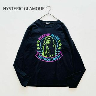 HYSTERIC GLAMOUR - ヒステリックグラマー  ネオンガールプリント 長袖トップス ロンT ヒスガール