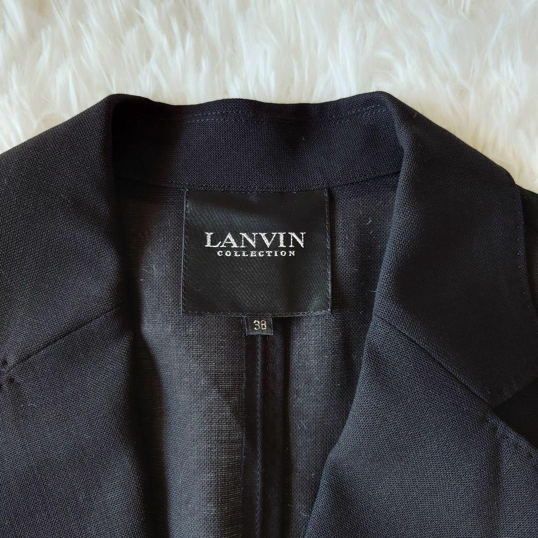 LANVIN COLLECTION(ランバンコレクション)のランバンコレクション　テーラードジャケット　夏物　薄手　ロゴボタン レディースのジャケット/アウター(テーラードジャケット)の商品写真