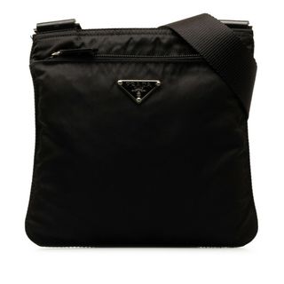 プラダ(PRADA)の美品 プラダ 三角ロゴプレート 斜め掛け ショルダーバッグ ナイロン レディース PRADA 【1-0146281】(ショルダーバッグ)