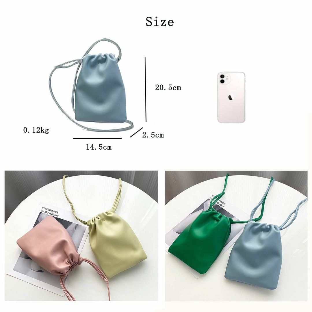 色:3グリーンjinghuiyue スマホポーチ ショルダーバッグ レディー レディースのバッグ(その他)の商品写真