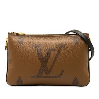 LOUIS VUITTON - ルイ ヴィトン モノグラム ジャイアント リバース ポシェット ドゥーブルジップ ショルダーバッグ M69203 PVC レディース LOUIS VUITTON 【1-0146359】