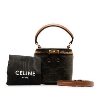 セリーヌ(celine)の美品 セリーヌ トリオンフ ショルダーバッグ バニティバッグ 2WAY PVC レディース CELINE 【1-0146364】(ショルダーバッグ)