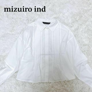 ミズイロインド(mizuiro ind)のmizuiroind ミズイロインド ピンタック ショートシャツ 白 ブラウス(シャツ/ブラウス(長袖/七分))