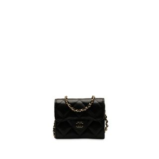 シャネル(CHANEL)の美品 シャネル マトラッセ ココマーク ミニチェーンウォレット キャビアスキン レディース CHANEL 【1-0147111】(コインケース)