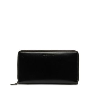 バレンシアガ(Balenciaga)の美品 バレンシアガ ロゴ ラウンドファスナー 長財布 664041 レザー レディース BALENCIAGA 【214-47506】(財布)