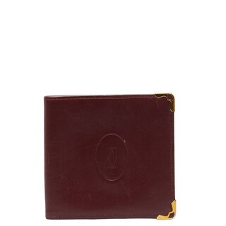 カルティエ(Cartier)のカルティエ マストライン 二つ折り財布 レザー レディース CARTIER 【1-0148418】(財布)