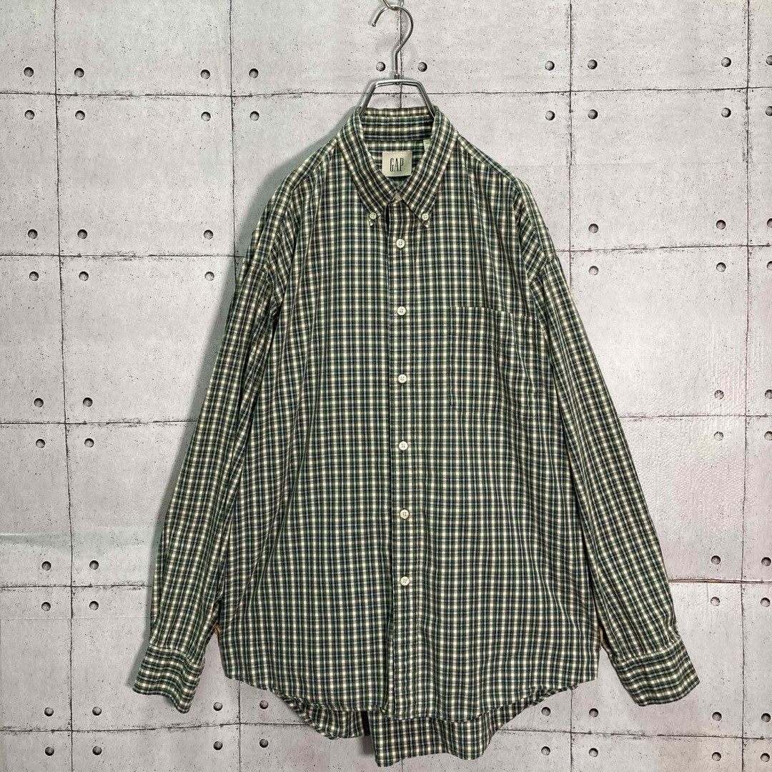 GAP(ギャップ)の【レア】90s GAP/ギャップ チェック 長袖シャツ ボタンダウン XL メンズのトップス(シャツ)の商品写真