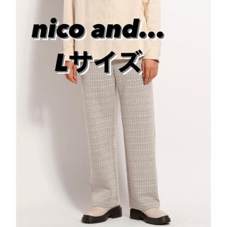 ニコアンド(niko and...)のnico and... 柄アソートジャカードパンツ Lサイズ ニコアンド パンツ(カジュアルパンツ)