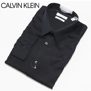 カルバンクライン(Calvin Klein)の《カルバンクライン》新品 シャドーストライプ 長袖ドレスシャツ ワイシャツ XL(シャツ)