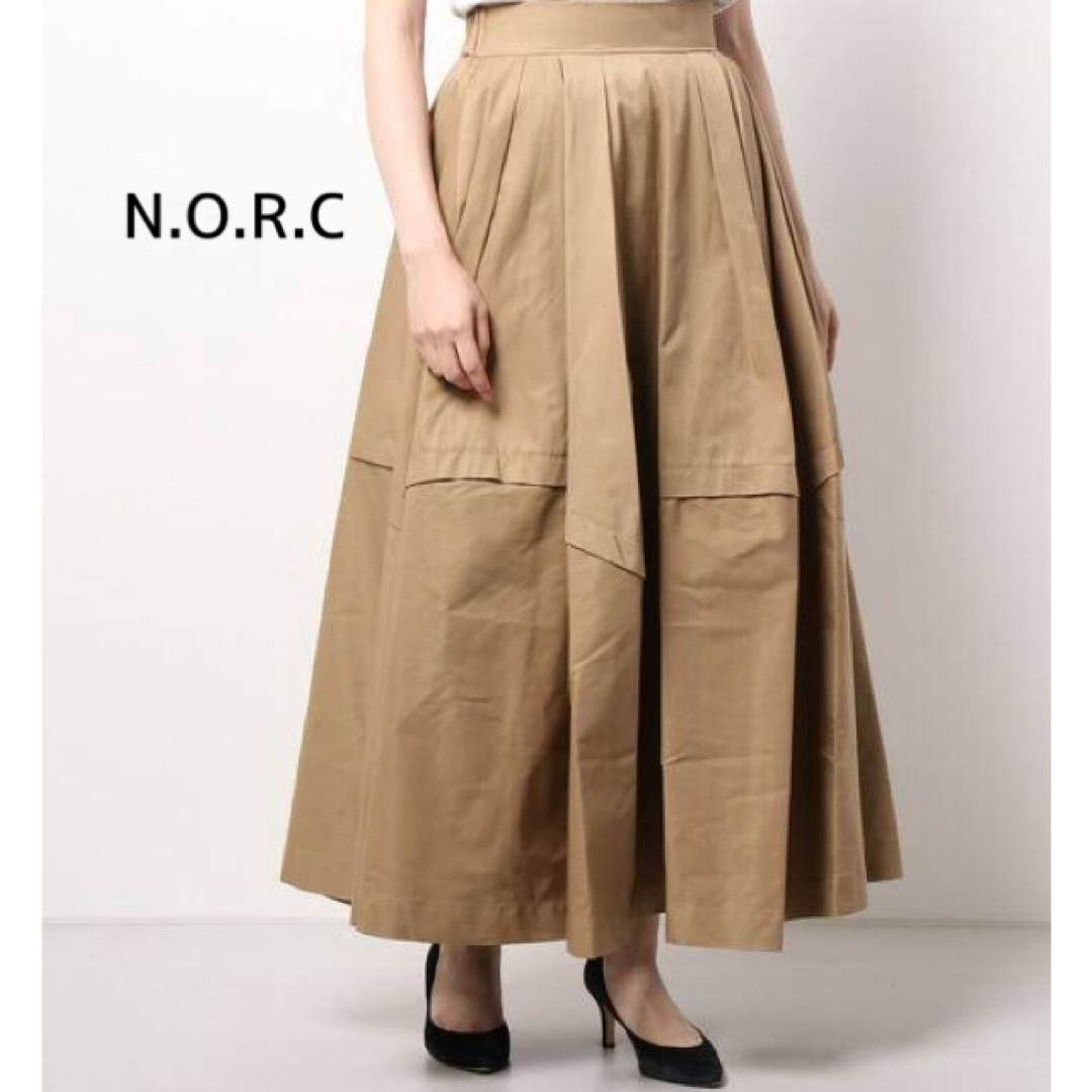 N.O.R.C(ノーク)の【美品】N.O.R.C ノーク　リコンストラクトボリュームスカート　L レディースのスカート(ロングスカート)の商品写真