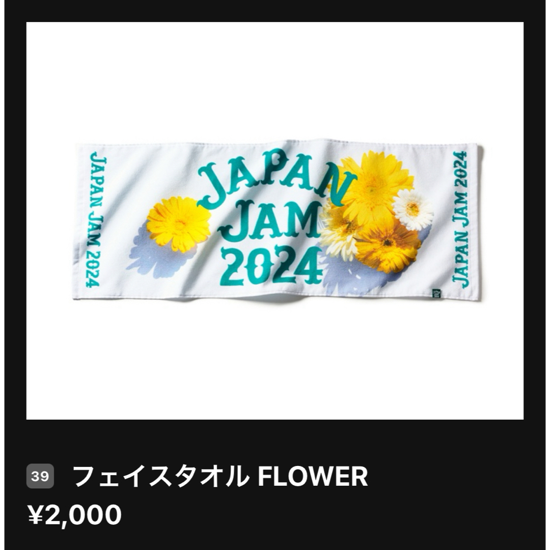 JAPAN JAM2024年　フェイスタオル エンタメ/ホビーのタレントグッズ(アイドルグッズ)の商品写真