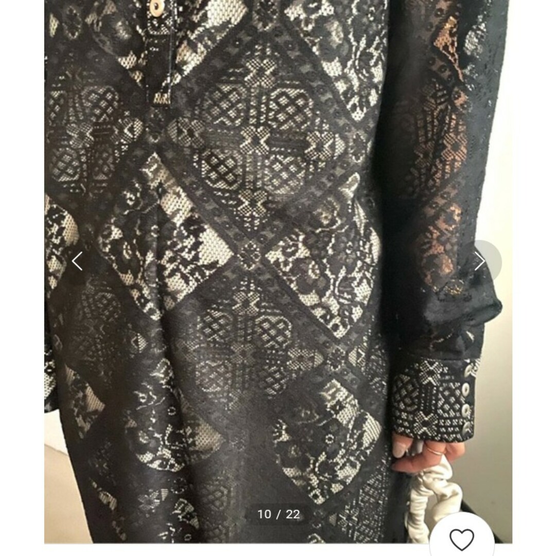 Ameri VINTAGE(アメリヴィンテージ)のGEOMETRIC FLOWER LACE DRESS レディースのワンピース(ロングワンピース/マキシワンピース)の商品写真