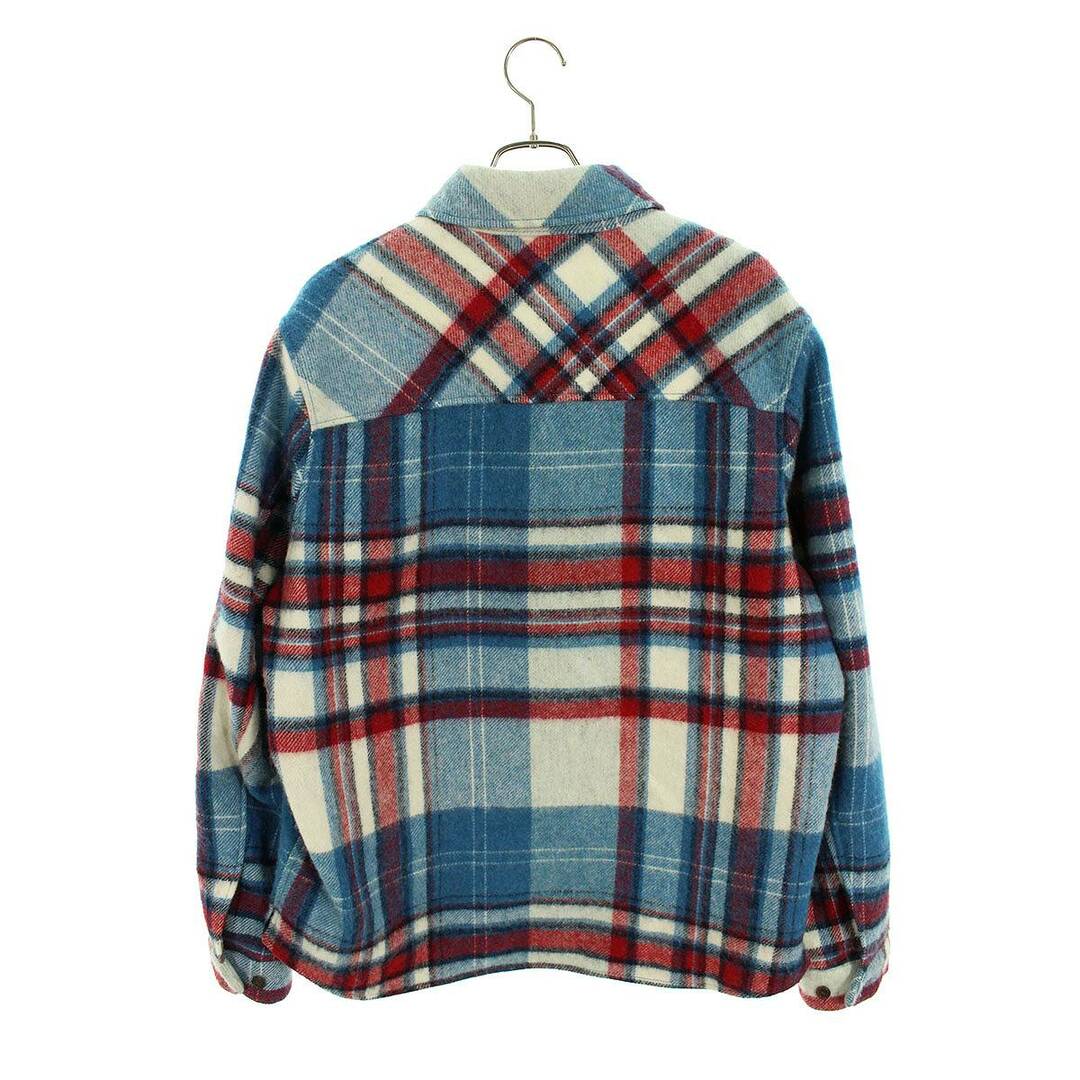 ウェルダン We11Done  Blue WD Check Anorak Wool Shirt ブルーチェックアノラックウールシャツブルゾン メンズ S メンズのジャケット/アウター(ブルゾン)の商品写真