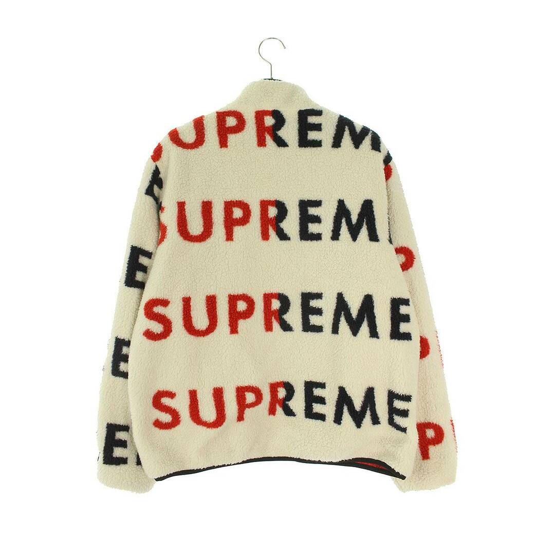 Supreme(シュプリーム)のシュプリーム  18AW  Reversible Logo Fleece Jacket リバーシブルフリースブルゾン メンズ L メンズのジャケット/アウター(ブルゾン)の商品写真