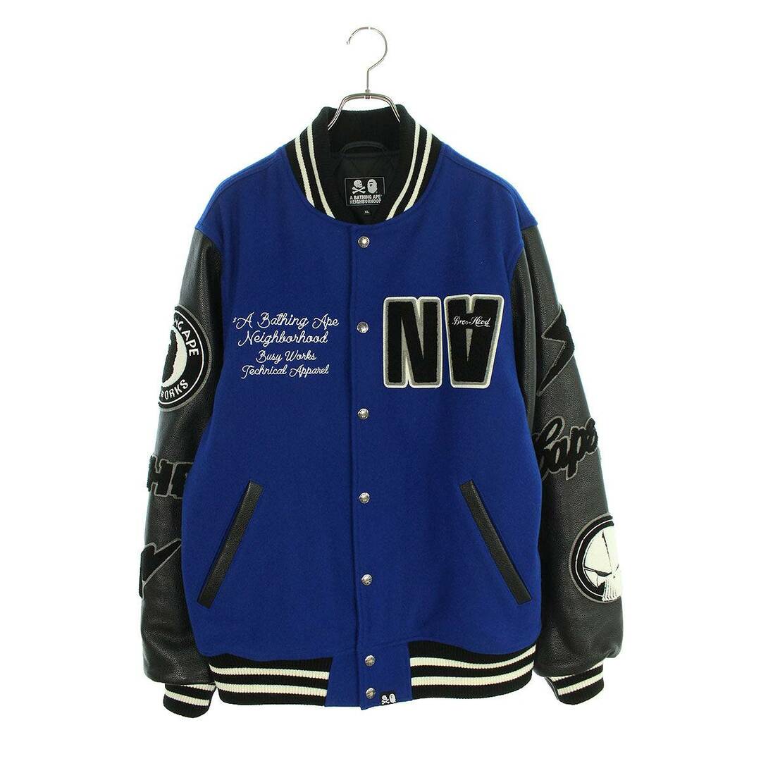 A BATHING APE(アベイシングエイプ)のアベイシングエイプ ×ネイバーフッド NEIGHBORHOOD  22AW  001HJJ221902C ダブルネームスタジャンブルゾン メンズ XL メンズのジャケット/アウター(ブルゾン)の商品写真