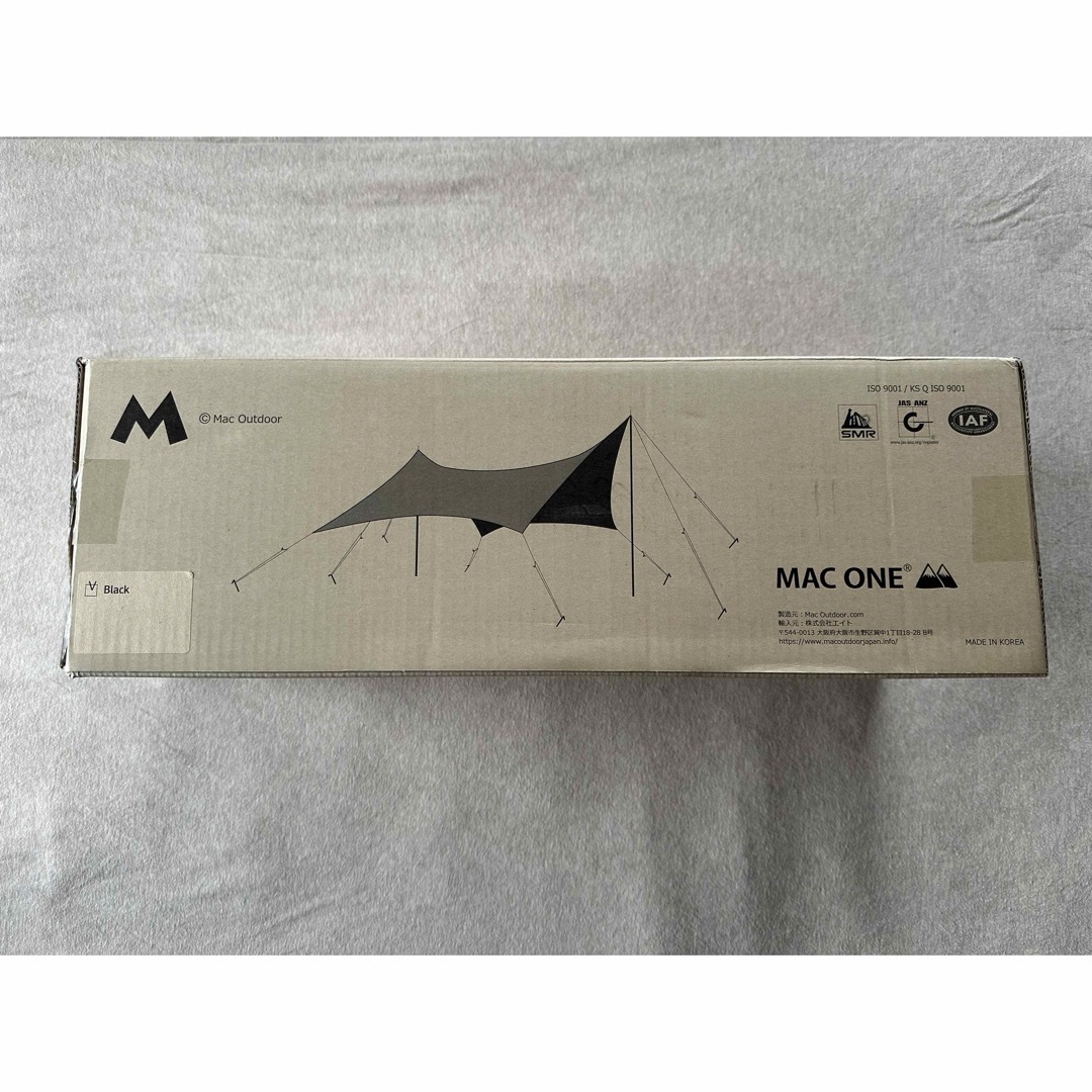 Snow Peak(スノーピーク)の新品 Mac Outdoor Mac One ヘキサ タープ ブラック L 黒 スポーツ/アウトドアのアウトドア(テント/タープ)の商品写真