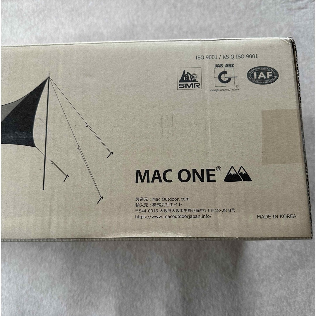 Snow Peak(スノーピーク)の新品 Mac Outdoor Mac One ヘキサ タープ ブラック L 黒 スポーツ/アウトドアのアウトドア(テント/タープ)の商品写真