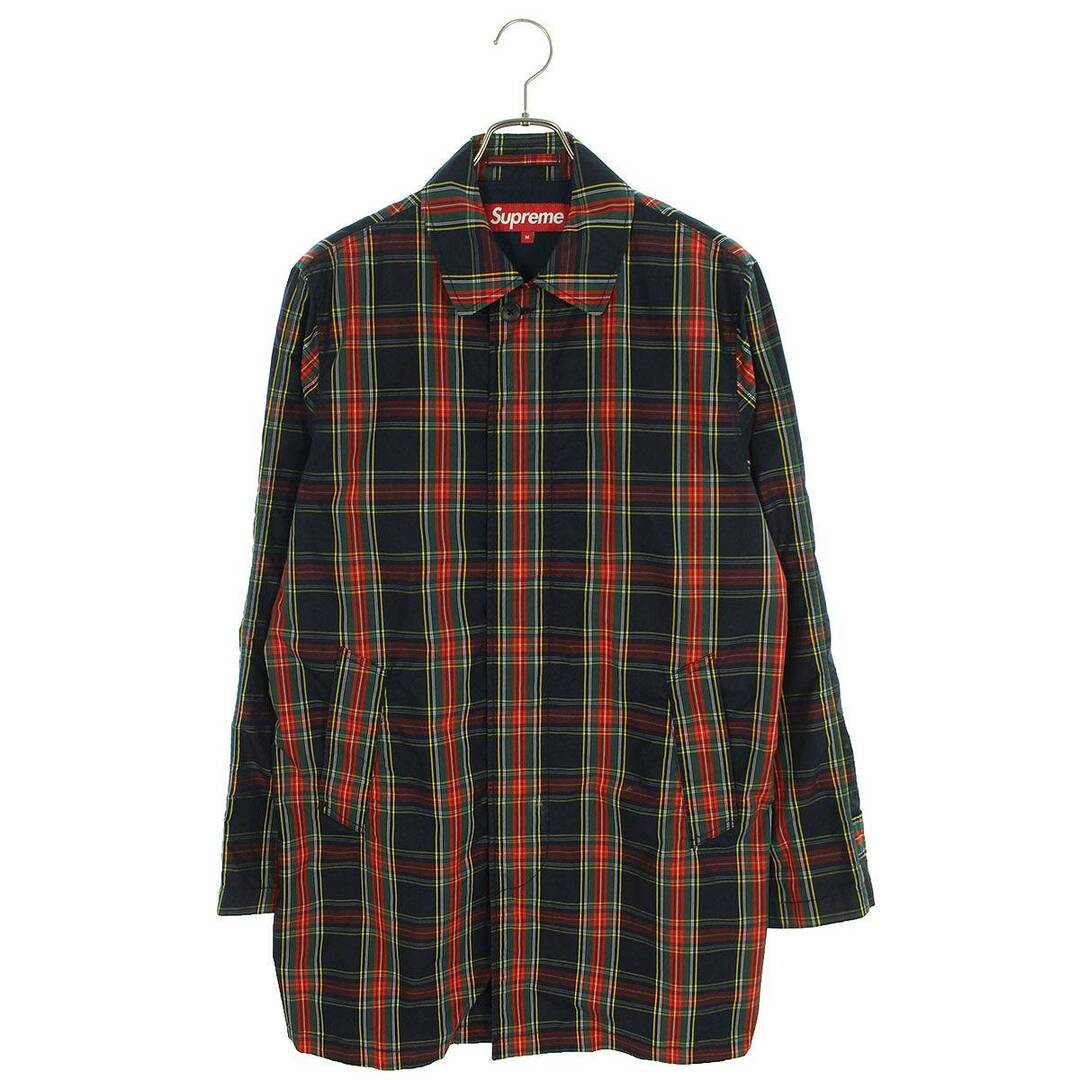 Supreme(シュプリーム)のシュプリーム  15SS  Plaid Trench Coat ナイロンチェックステンカラーコート メンズ M メンズのジャケット/アウター(ステンカラーコート)の商品写真