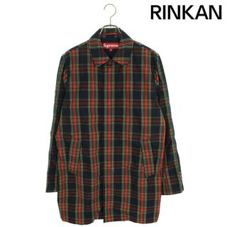 シュプリーム  15SS  Plaid Trench Coat ナイロンチェックステンカラーコート メンズ M