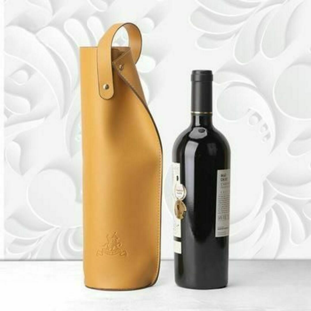 ◆ワインバック◆レザー トート ワイン愛好家へのギフト/パーティー/ピクニックに 食品/飲料/酒の酒(ワイン)の商品写真