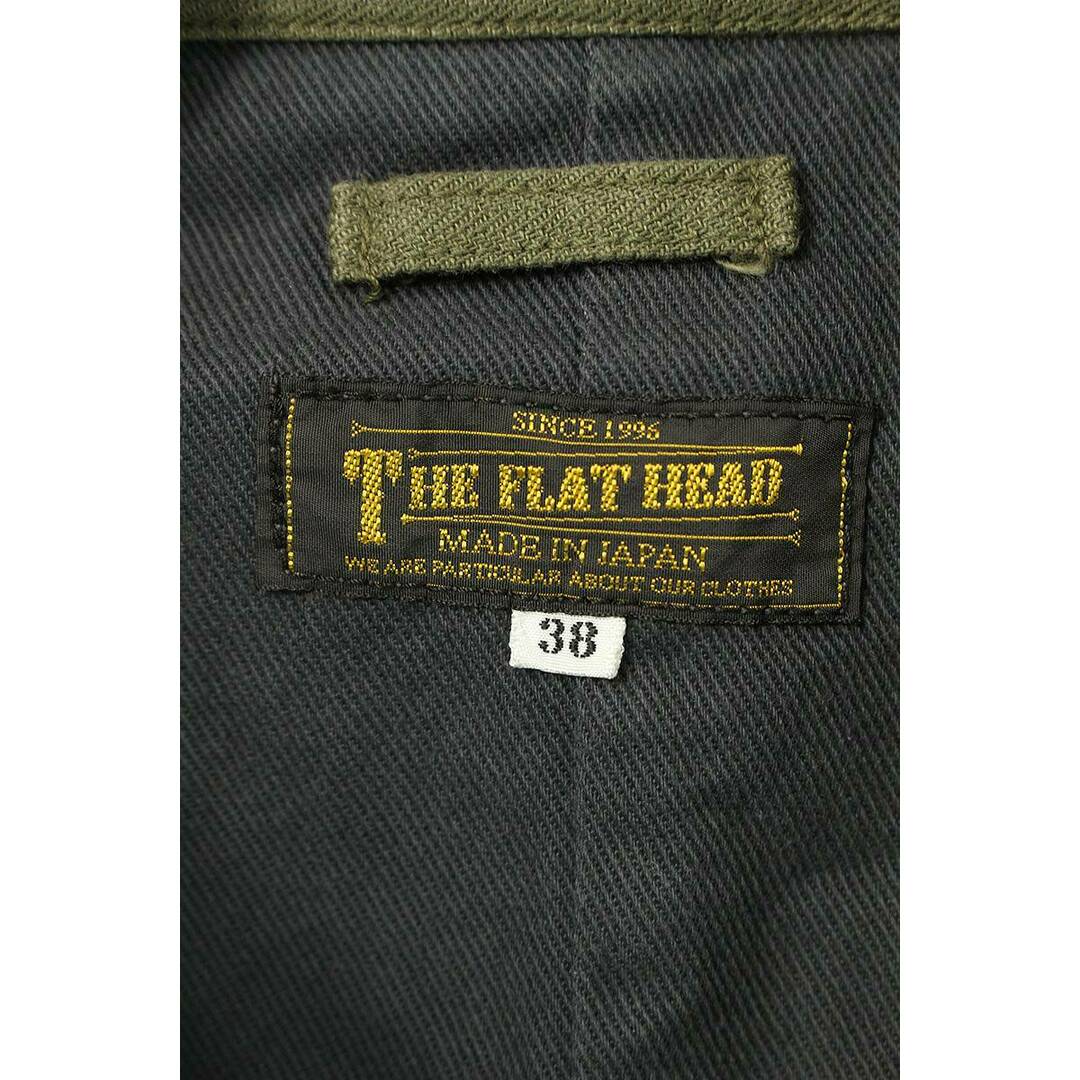 THE FLAT HEAD(フラットヘッド)のザフラットヘッド ロゴプリントミリタリージャケットブルゾン メンズ 38 メンズのジャケット/アウター(ミリタリージャケット)の商品写真