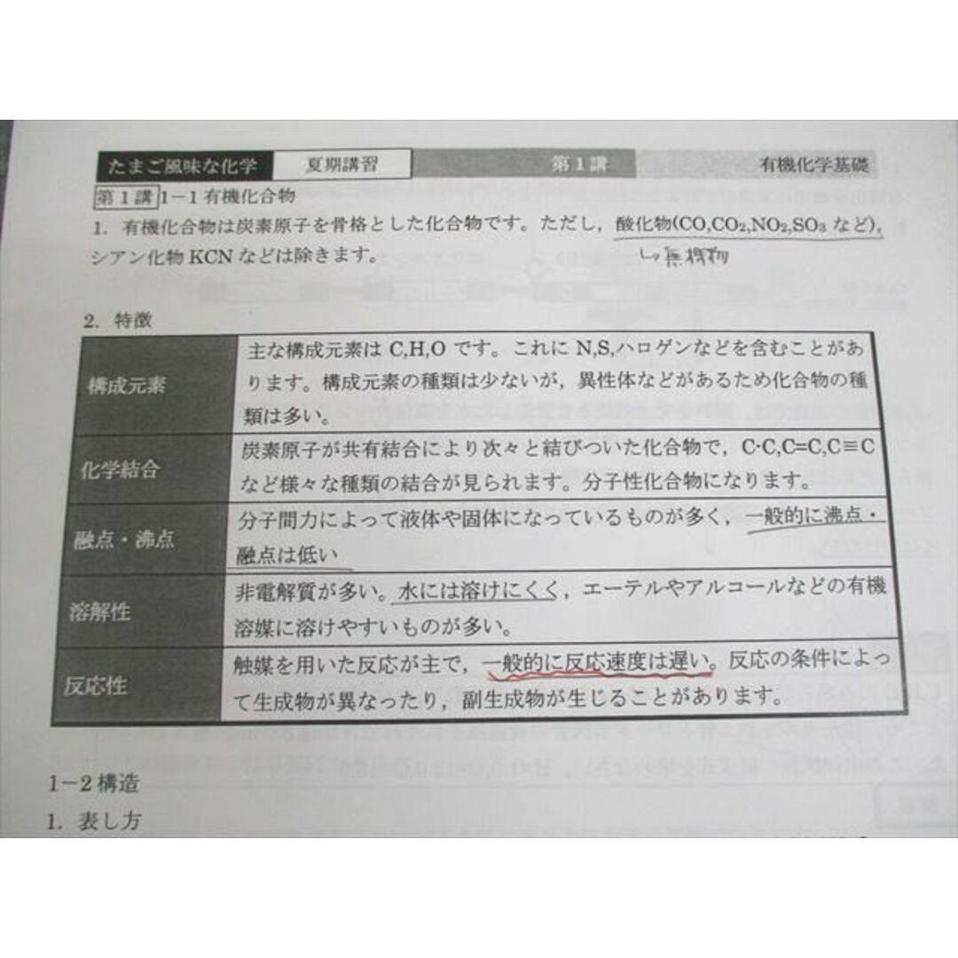 WL10-040 四谷学院 有機化学 基礎編 テキスト 2022 夏期 04s0C エンタメ/ホビーの本(語学/参考書)の商品写真