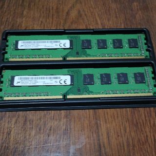 Micron製 DDR3 8GBメモリ PC3-12800U 2枚セット(PCパーツ)