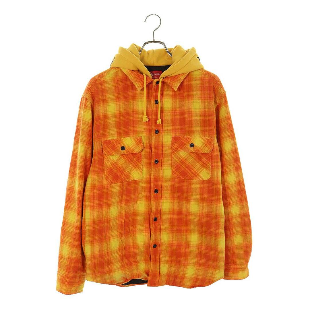 Supreme(シュプリーム)のシュプリーム  21AW  Hooded Flannel Zip Up Shirt フーデッドフランネルジップアップシャツブルゾン メンズ M メンズのジャケット/アウター(ブルゾン)の商品写真