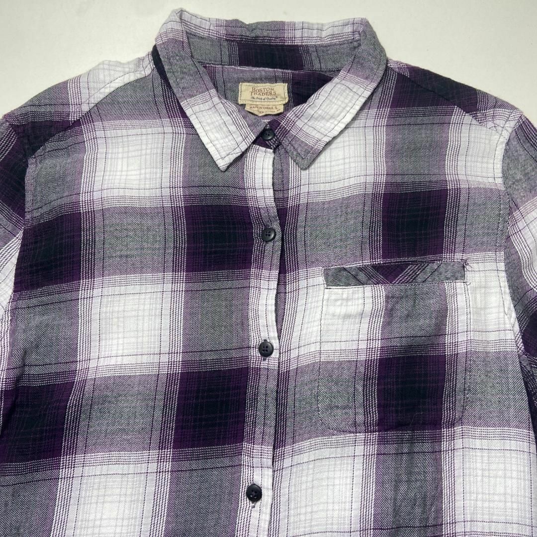 VINTAGE(ヴィンテージ)のボストントレーダーズ ビンテージ オンブレ 長袖シャツ 90s グランジ L メンズのトップス(シャツ)の商品写真