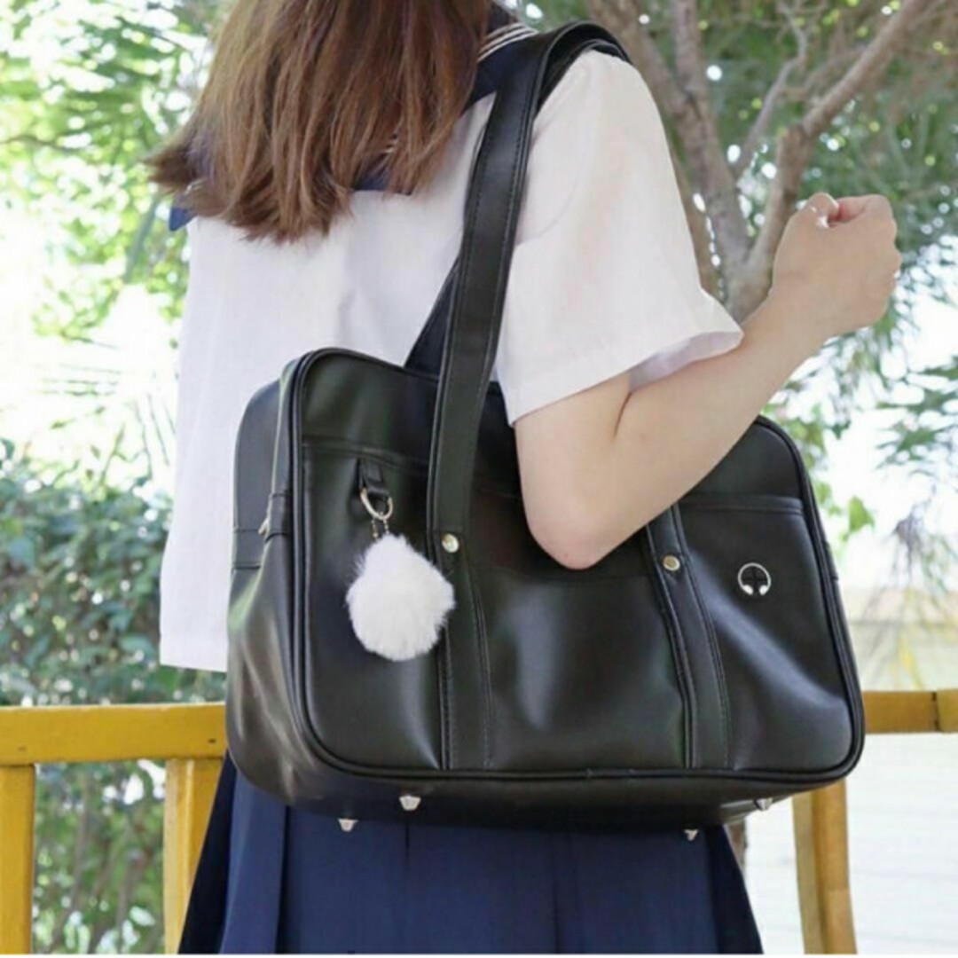 スクールバッグ 学生カバン 男女兼用 通学 大容量 軽量 KT-111 レディースのバッグ(ショルダーバッグ)の商品写真