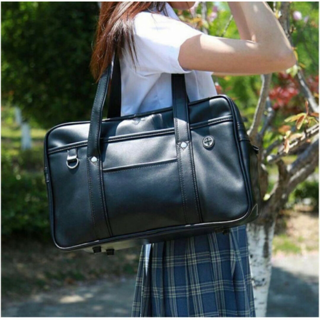 スクールバッグ 学生カバン 男女兼用 通学 大容量 軽量 KT-111 レディースのバッグ(ショルダーバッグ)の商品写真