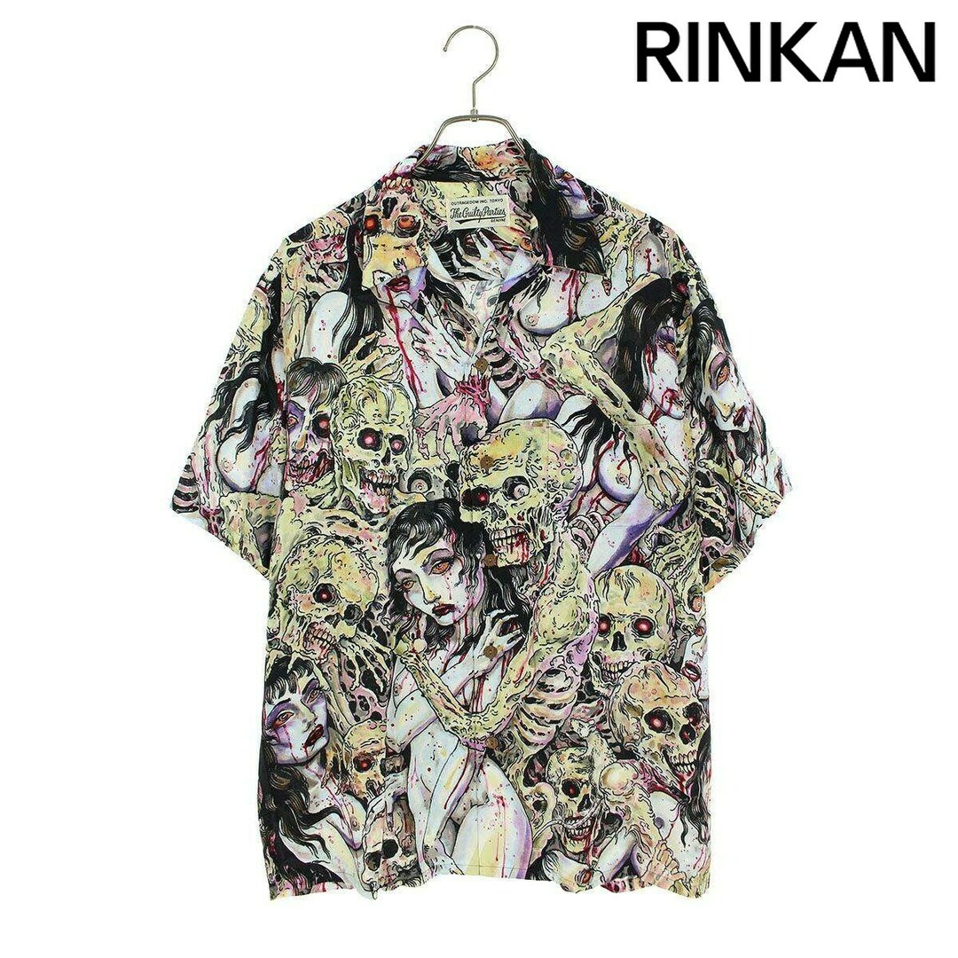 WACKO MARIA(ワコマリア)のワコマリア  21SS  TIM LEHI / HAWAIIAN SHIRT ドクロ総柄ハワイアン半袖シャツ メンズ M メンズのトップス(シャツ)の商品写真