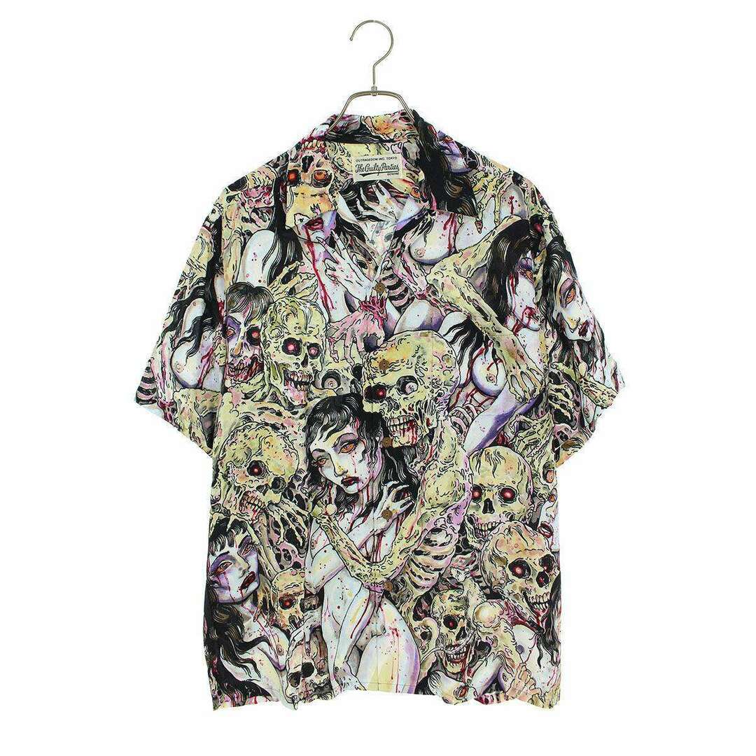 WACKO MARIA(ワコマリア)のワコマリア  21SS  TIM LEHI / HAWAIIAN SHIRT ドクロ総柄ハワイアン半袖シャツ メンズ M メンズのトップス(シャツ)の商品写真