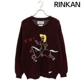 ワコマリア  INTARSIA CREW NECK SWEATER 世界平和プロジェクトセーターニット メンズ XL