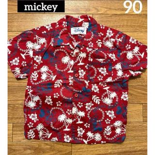 ディズニー(Disney)のmickey ミッキー アロハシャツ 90(Tシャツ/カットソー)