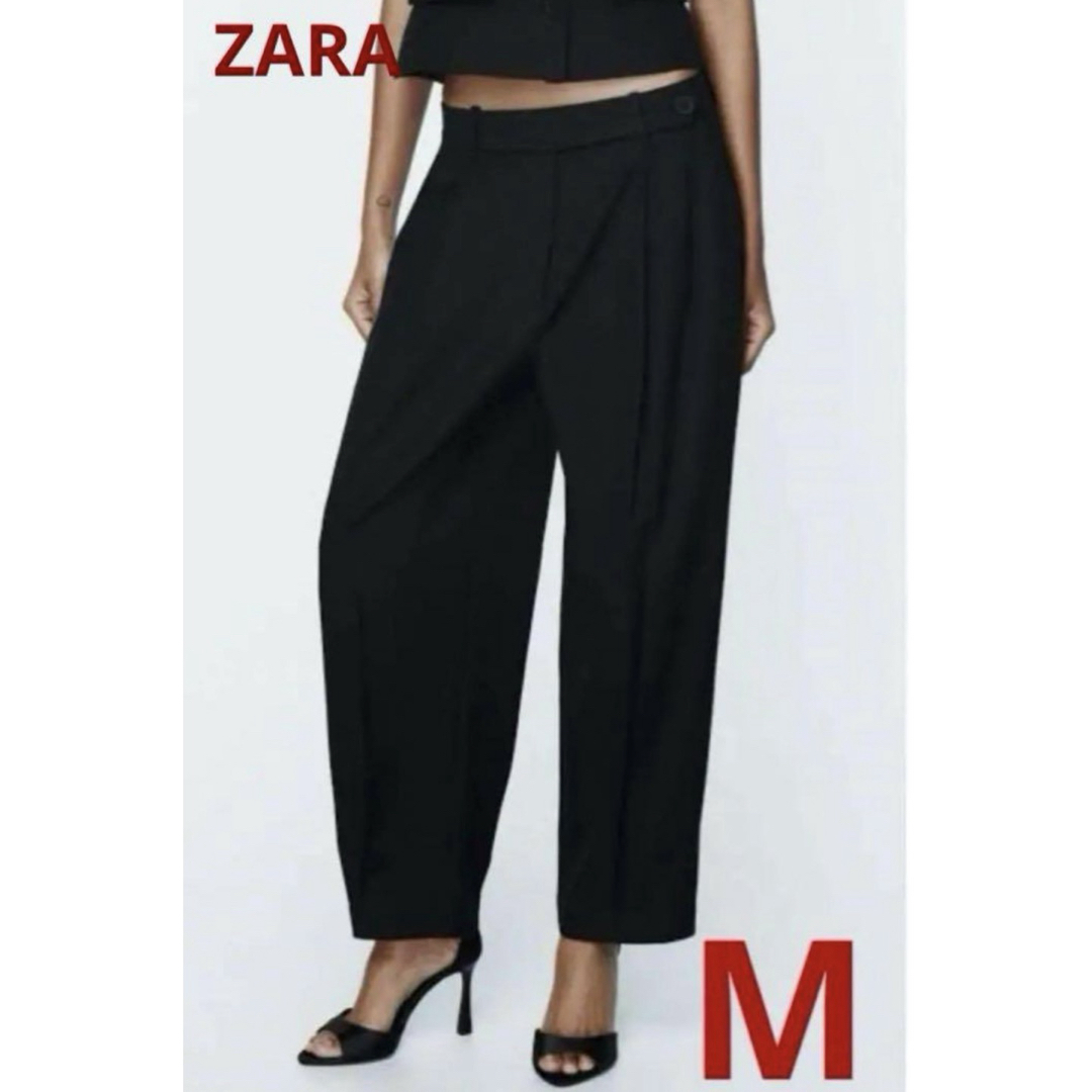 ZARA(ザラ)のZARA ダーツディテール キャロットフィット パンツ新品 レディースのパンツ(ワークパンツ/カーゴパンツ)の商品写真