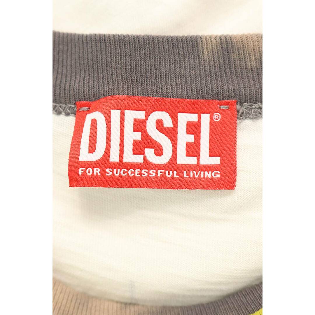 DIESEL(ディーゼル)のディーゼル  T-WESHER 総柄レイヤードスリーブ長袖カットソー メンズ M メンズのトップス(Tシャツ/カットソー(七分/長袖))の商品写真