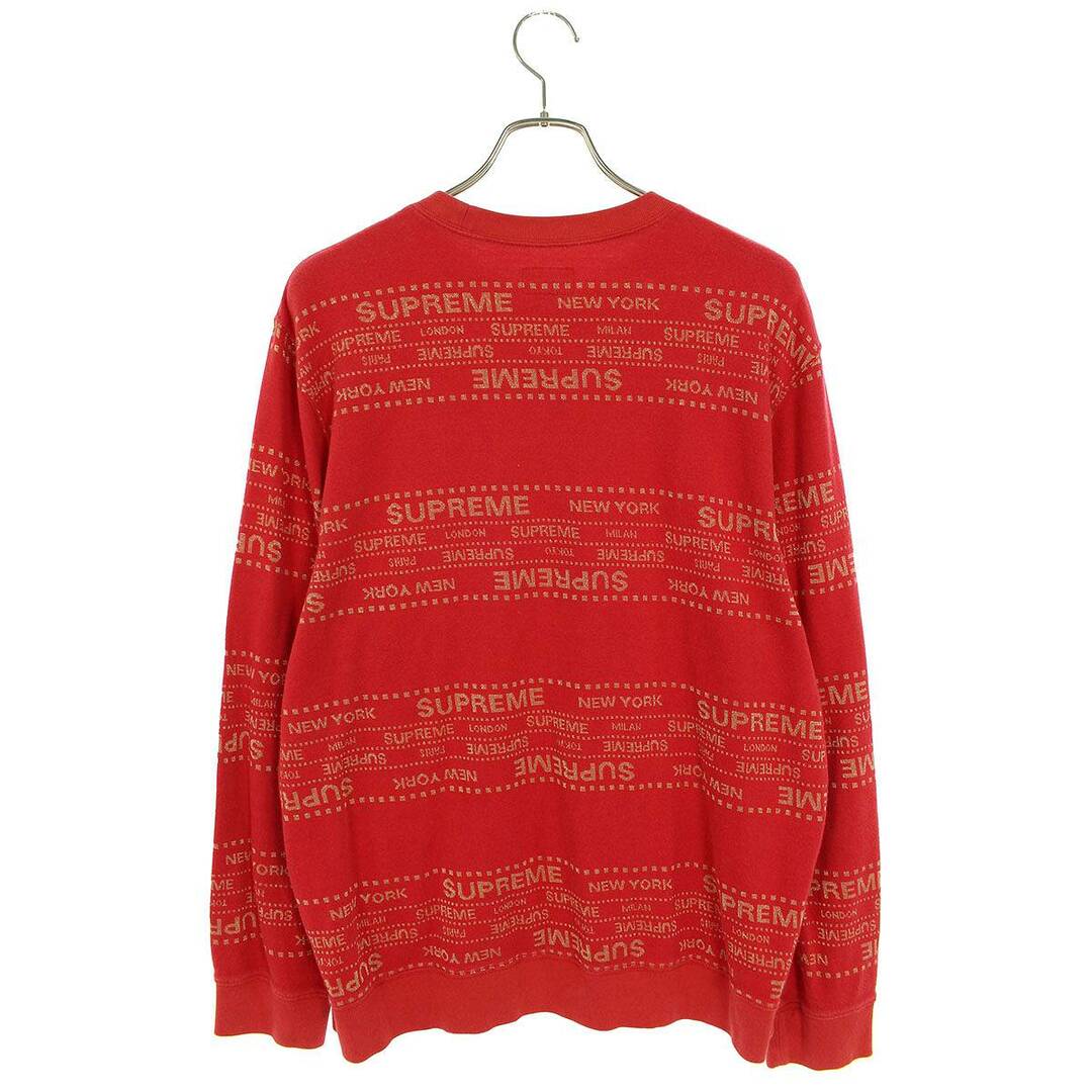 Supreme(シュプリーム)のシュプリーム  19SS  Metallic Jacquard Crewneck メタリックジャガードロゴ長袖カットソー メンズ L メンズのトップス(Tシャツ/カットソー(七分/長袖))の商品写真