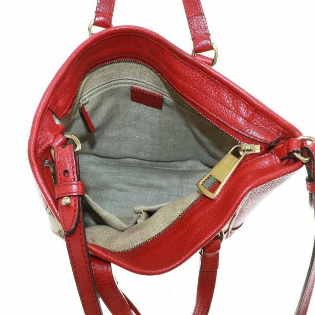 Gucci(グッチ)のグッチ ハンドバッグ ショルダー 2WAY GGロゴ 赤 ベージュ 449241 レディースのバッグ(ハンドバッグ)の商品写真