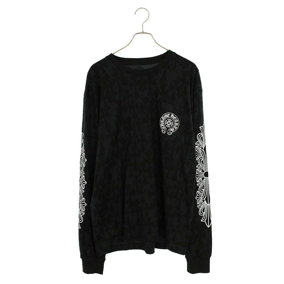 Chrome Hearts(クロムハーツ)のクロムハーツ セメタリークロス総柄プリント長袖カットソー メンズ XL メンズのトップス(Tシャツ/カットソー(七分/長袖))の商品写真