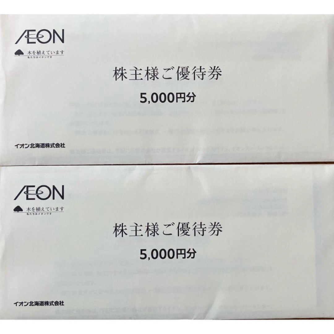 AEON(イオン)のイオン北海道 株主優待券　10000円分（100円券ｘ100枚） チケットの優待券/割引券(ショッピング)の商品写真